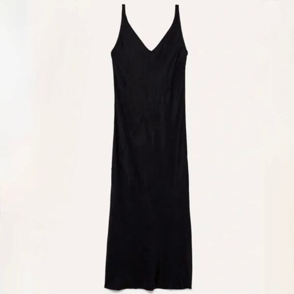 Aritzia Babaton Kilroy Slip Dress - Black Midi Dress - Satin - Size S - Picture 1 of 8